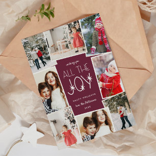 All the Joy   Multi Photo Collage Holiday Card