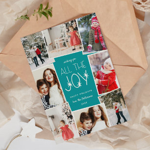 All the Joy Multi Photo Collage Holiday Card
