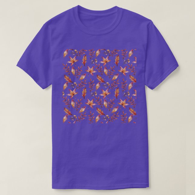 All The Leaves Are Brown Autumn Fall Pattern T-Shirt (Design Front)