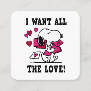All The Love Valentine Square Business Card