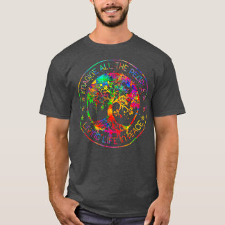 All The People Imagine Living Life In Peace Tie T-Shirt