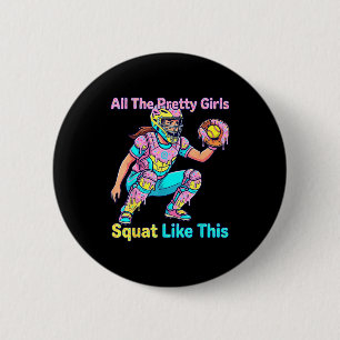 All The Pretty Girls Squat Like This Ice Cream Sof 2 Inch Round Button