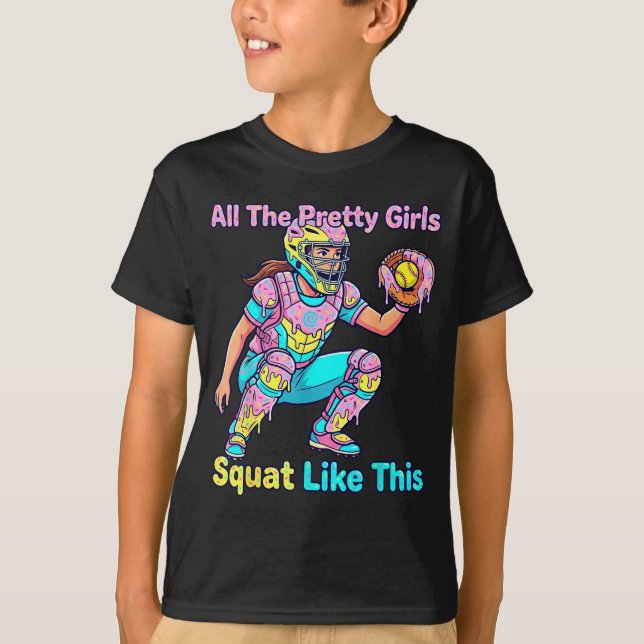 All The Pretty Girls Squat Like This Ice Cream Sof T-Shirt (Front)