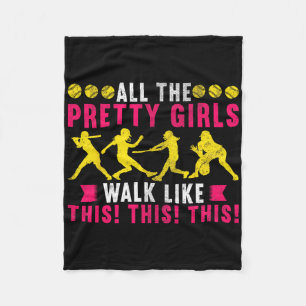 All The Pretty Girls Walk Like This Softll Player Fleece Blanket