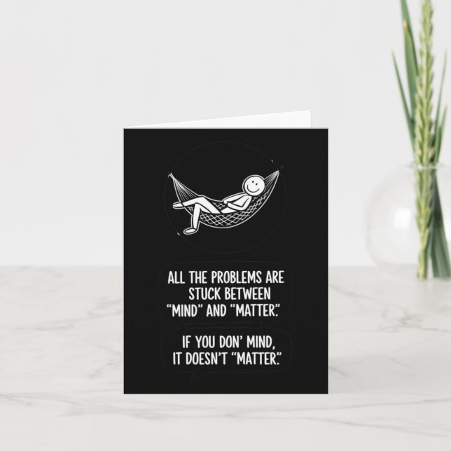 All The Problems Are Stuck Between Mind And Sticke Card (Front)