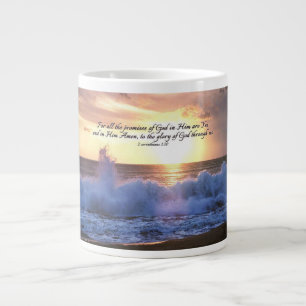 'All The Promises of God' Ocean Large Coffee Mug
