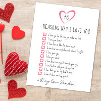 all the reasons why I love you. 10 reasons we love