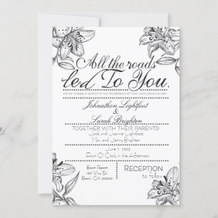 All the Roads Led to You Wedding Invite