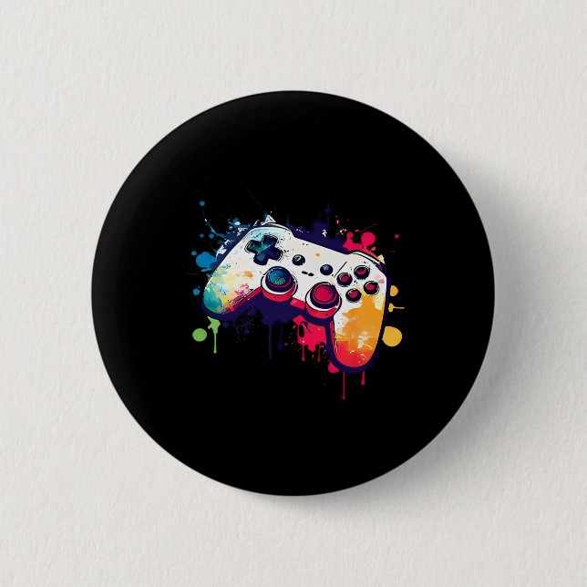 All The Things Video Game Controller Gamer Boys Me 2 Inch Round Button (Front)