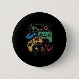All The Things Video Game Controller Gamer Graphic 2 Inch Round Button