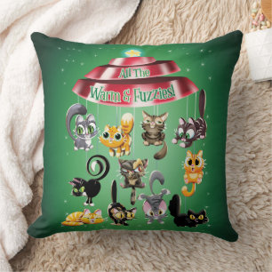 ALL THE WARM & FUZZIES by Jeff Willis Art Throw Pillow