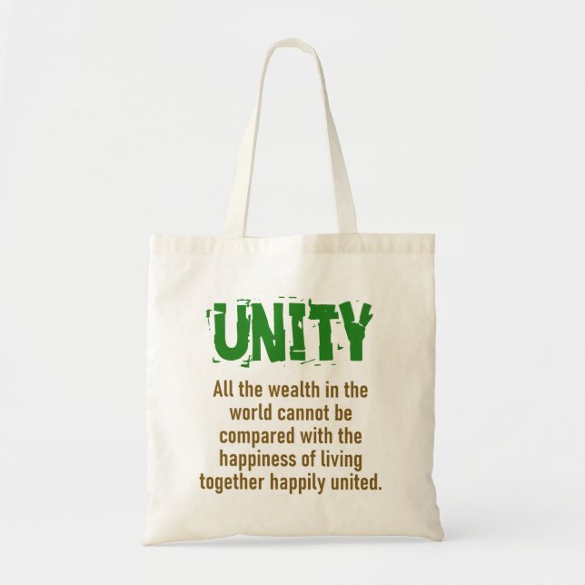All The Wealth In The World - Unity Quote Tote Bag (Front)