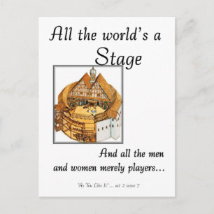 All the worlds a stage postcard