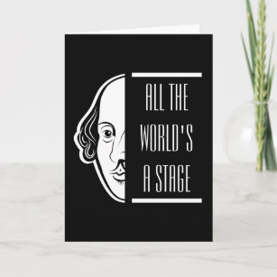 All The World's A Stage Shakespeare Quote Thespian Card