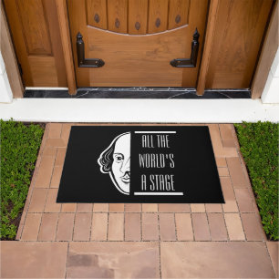 All The World's A Stage Shakespeare Quote Thespian Doormat