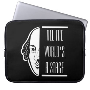 All The World's A Stage Shakespeare Quote Thespian Laptop Sleeve