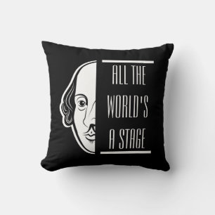 All The World's A Stage Shakespeare Quote Thespian Throw Pillow