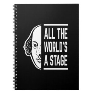 All The World's A Stage Thespian Shakespeare Quote Notebook