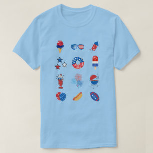 All Things America in Red, White & Blue for July 4 T-Shirt