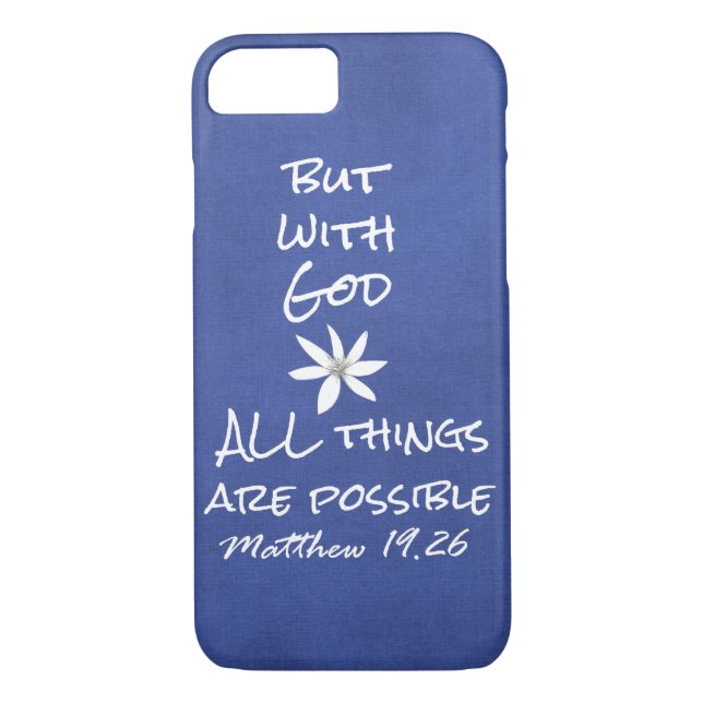 All things are Possible Bible Verse Case-Mate iPhone Case (Back)