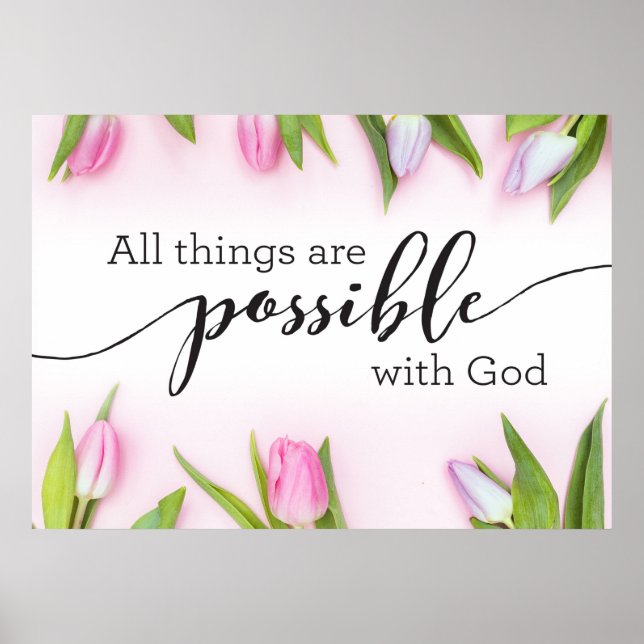 All Things are Possible with God Art Print (Front)