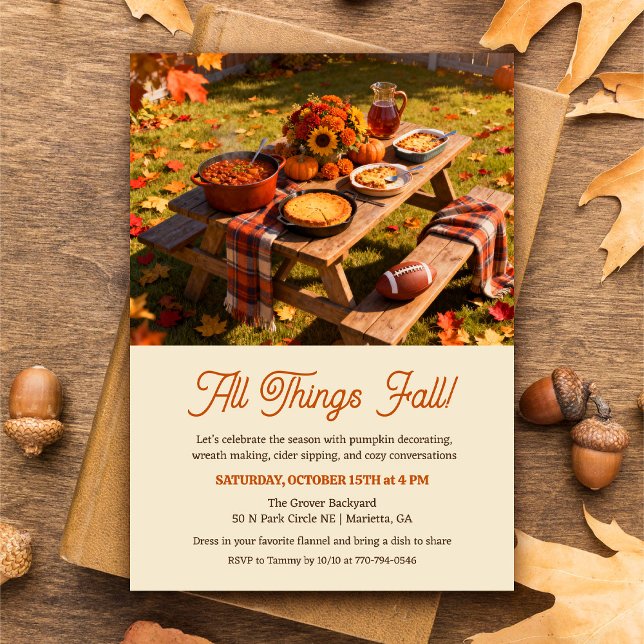All Things Fall Autumn Invitation (Créateur téléchargé)