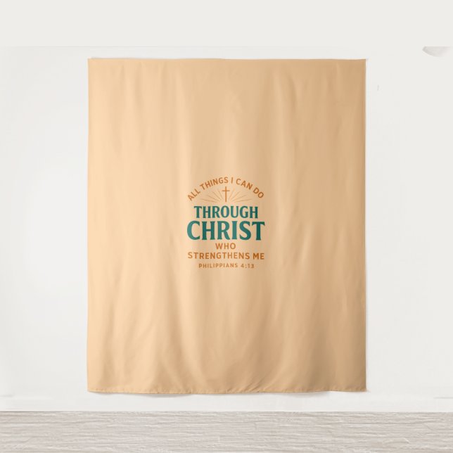 All things I can do through Christ who strengthens Tapestry (Front)