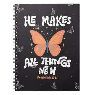 All Things New Christian Faith Bible Verse Notebook