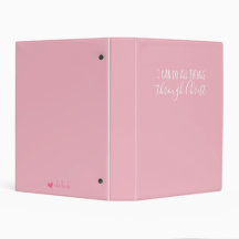 All Things Through Christ Mini Binder in Pink