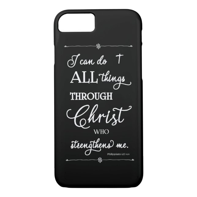 All Things Through Christ - Philippians 4:13 Case-Mate iPhone Case (Back)