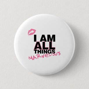 All Things White 2 Inch Round Button