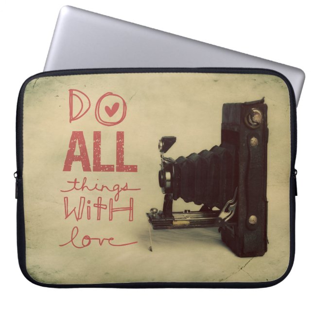 All things with Love Laptop Sleeve (Front)