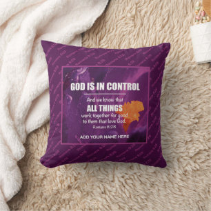 ALL THINGS WORK TOGETHER Christian Family Name Throw Pillow