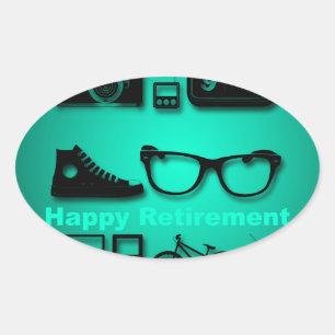 All Things you like Retirement Gifts Oval Sticker