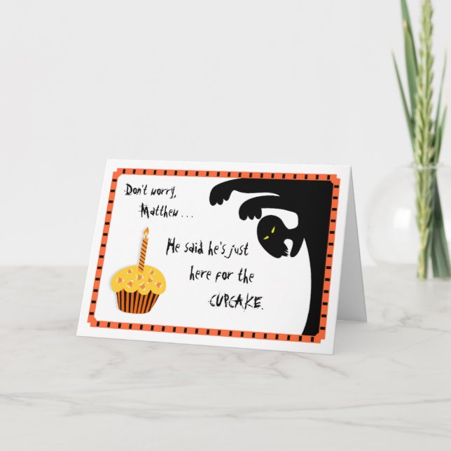 All Treats Happy Halloween Birthday Card (Front)