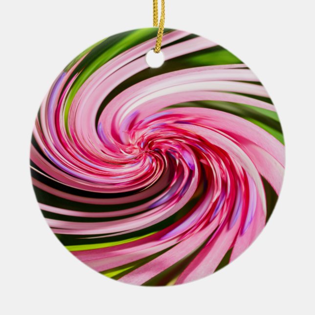 All Twisted Up Ceramic Ornament (Front)