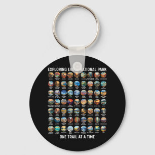 All Us National Park Checklist Bucket List Of Nati Keychain