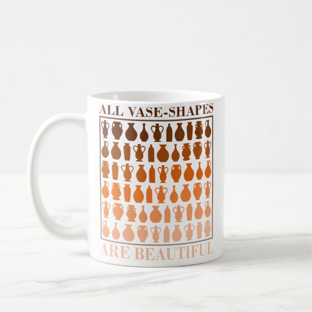 All Vase-Shapes Are Beautiful - Pottery Fan Coffee Mug (Left)