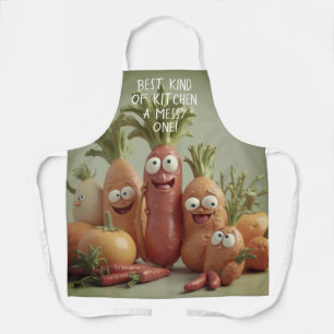 All Veggies agree a Messy Kitchen is Best Apron