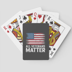 All Veteran Matter American 4th Of July Patriotic Playing Cards