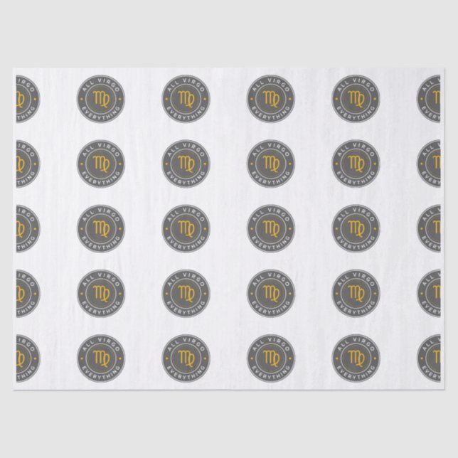 All Virgo Everything Signature Pattern Wrapping Pa Tissue Paper (Front)