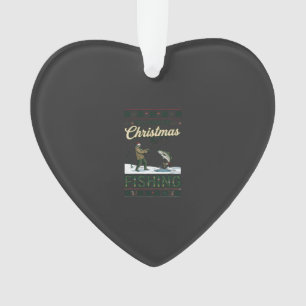 All Want Christmas Is Fishing Fisherman Fish Snowf Ornament