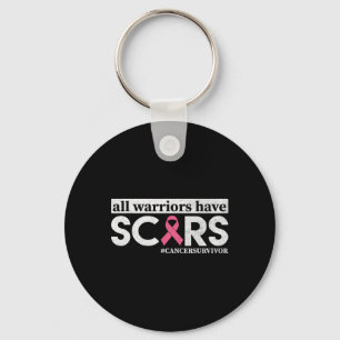 All Warriors Have Scars Breast Cancer Awareness Wa Keychain