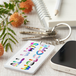 All Ways Welcome LGBTQIA+ inclusivity queer pride Keychain