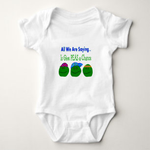All we are saying GIVE PEAS A CHANCE Baby Bodysuit