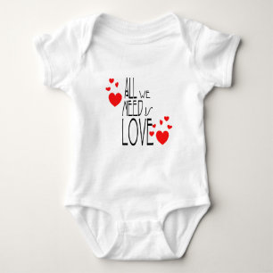 all we need is love baby bodysuit