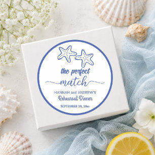 All we Sea is Love Starfish Rehearsal Dinner Favou Classic Round Sticker