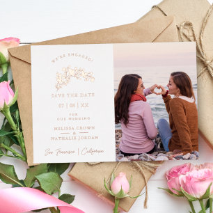 All Wedding LGBT Rose Gold Effect Branches Photo