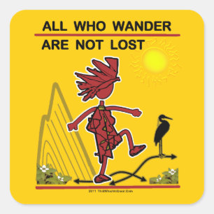 All Who Wander & Dream Square Sticker