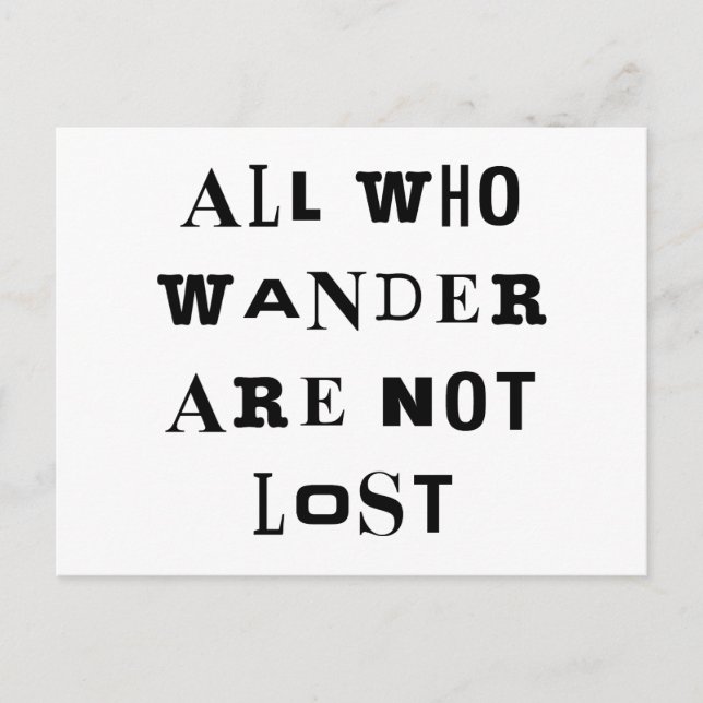All Who Wander Postcard (Front)